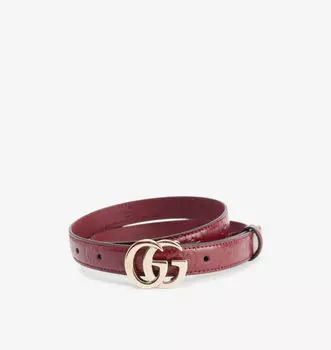 Ремень из кожи Plutone Gucci, красный