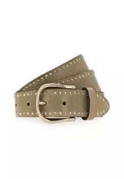 Ремень из кожи с заклепками B.Belt, хаки