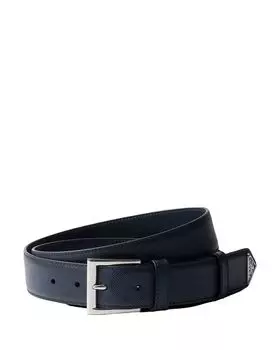 Ремень из кожи Saffiano Prada, синий