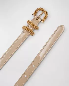 Ремень из лакированной кожи Kat Kraft BY FAR