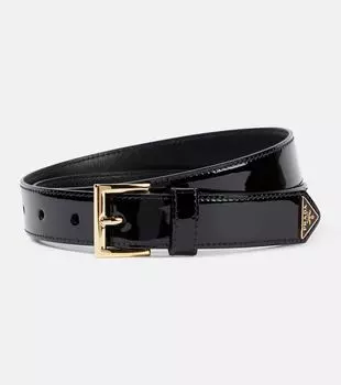 Ремень из лакированной кожи Prada, Nero/R