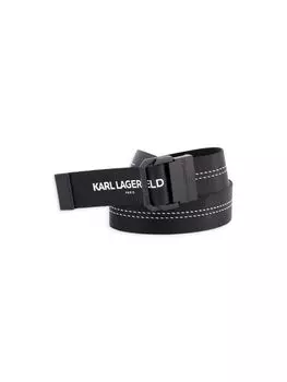 Ремень из лямок с логотипом Karl Lagerfeld Paris, черный