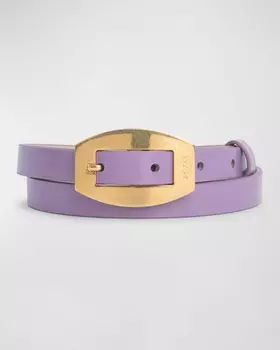 Ремень из полулакированной кожи Block BY FAR