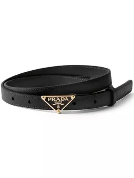 Ремень из сафьяновой кожи Prada, черный