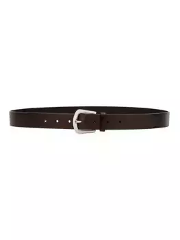 Ремень из телячьей кожи с подтягиванием Brunello Cucinelli, цвет pine cone brown