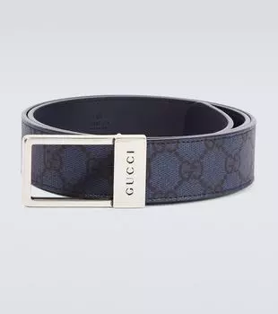 Ремень из ткани gg Gucci, синий