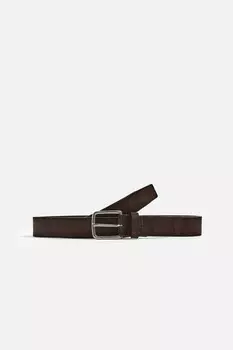 Ремень из замшевой кожи ZARA, коричневый