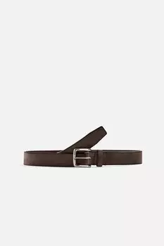 Ремень из замшевой кожи ZARA, коричневый/серо-коричневый