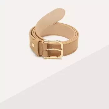 Ремень из зернистой кожи Coccinelle YUNA, бежевый