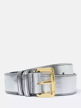 Ремень Jigsaw Metallic Leather, серебряный