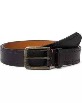 Ремень Johnston & Murphy 175th Anniversary Brogue Leather Belt, черный