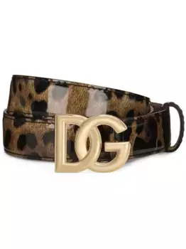 Ремень KIM DOLCE&GABBANA с логотипом DG DOLCE & GABBANA, коричневый
