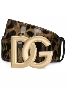 Ремень KIM DOLCE&GABBANA с логотипом DG DOLCE & GABBANA, коричневый
