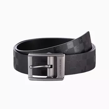 Ремень клетчатый Calvin Klein Jeans двусторонний, черный