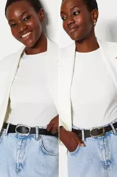 Ремень - Коричневый - Повседневный Trendyol, коричневый