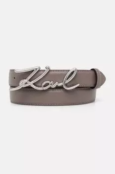 Ремень кожаный 205W3103 Karl Lagerfeld, бежевый