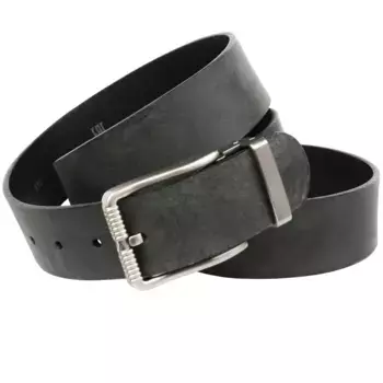 Ремень кожаный Anthoni Crown, джинсовый ремень из цельной кожи растительного дубления, винтаж, черный