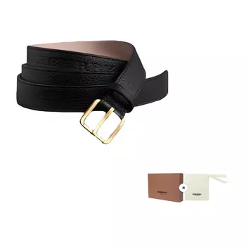 Ремень кожаный Burberry женский, черный