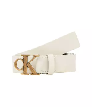 Ремень кожаный Calvin Klein Jeans, бежевый