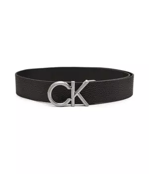 Ремень кожаный Calvin Klein с металлической пряжкой, черный