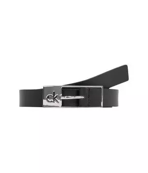 Ремень кожаный Calvin Klein с пряжкой, черный