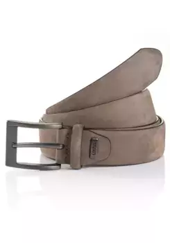 Ремень кожаный Cinque "TORTOLI", имитация замши, бежевый