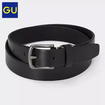 Ремень кожаный GU мужской, коричневый
