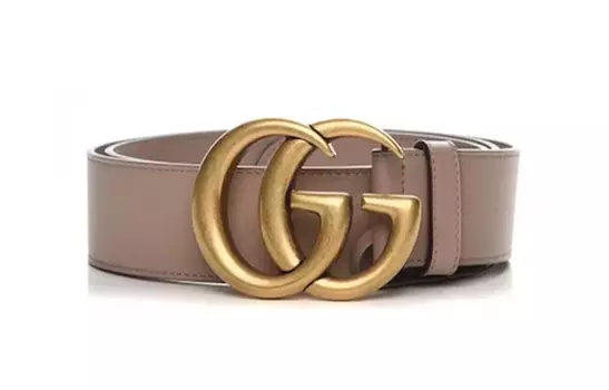 Ремень кожаный Gucci, бежевый