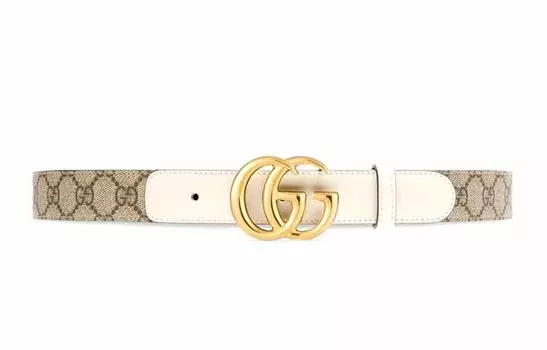 Ремень кожаный Gucci Leather Belts, бежевый