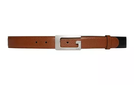 Ремень кожаный Gucci мужской, черный / коричневый