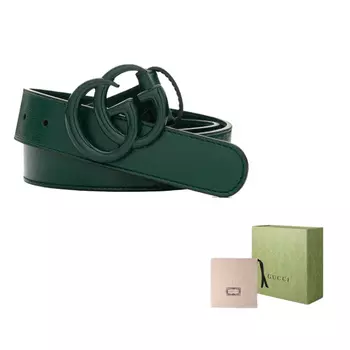 Ремень кожаный Gucci мужской, зеленый