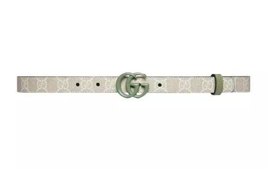 Ремень кожаный Gucci женский, белый