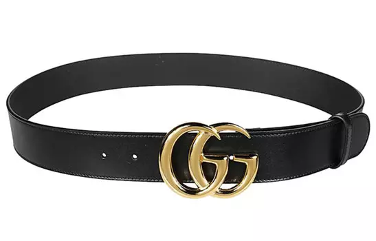 Ремень кожаный Gucci женский, черный