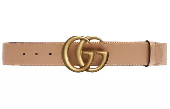 Ремень кожаный Gucci женский, коричневый