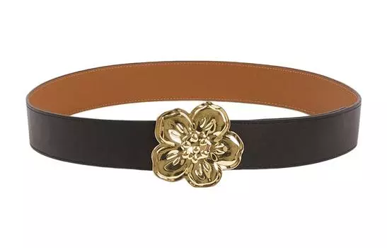 Ремень кожаный Kenzo женский, черный