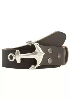 Ремень кожаный LIFEBURG by showroom 019°, со сменной застежкой "Anchor SO19°" Rettungsring By Showroom 019°, коричневый