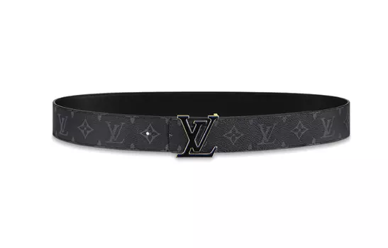 Ремень кожаный Louis Vuitton мужской, синий / черный