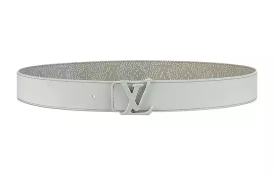 Ремень кожаный Louis Vuitton мужской, темно-зеленый