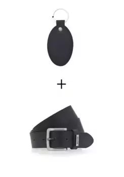 Ремень кожаный MUSTANG, 2 шт. набор, черный