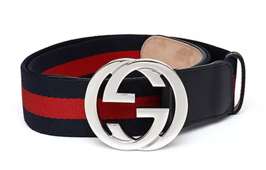 Ремень кожаный мужской Gucci, синий