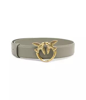 Ремень кожаный Pinko Love Berry h4, серый