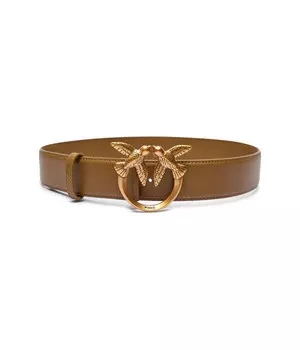 Ремень кожаный Pinko Love Berry, зеленый