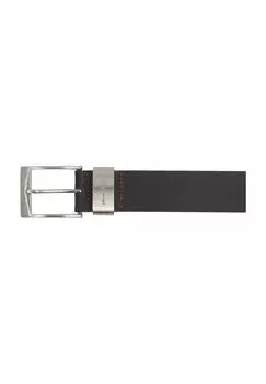 Ремень кожаный, пряжка, мужской pierre cardin, черный