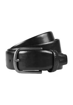 Ремень кожаный, пряжка, однотонный, мужской ROY ROBSON, черный
