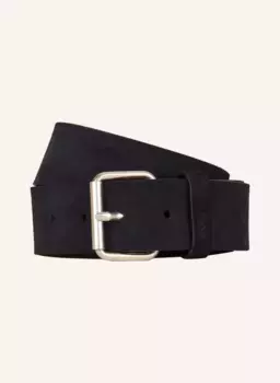 Ремень кожаный serge Boss, синий