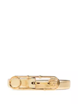 Ремень кожаный Версаче Versace, золотой