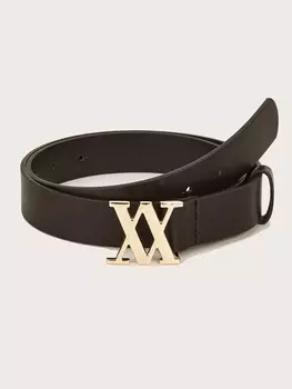 Ремень кожаный женский, черный