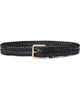 Ремень Lauren Ralph Lauren Leather Braided Belt, черный