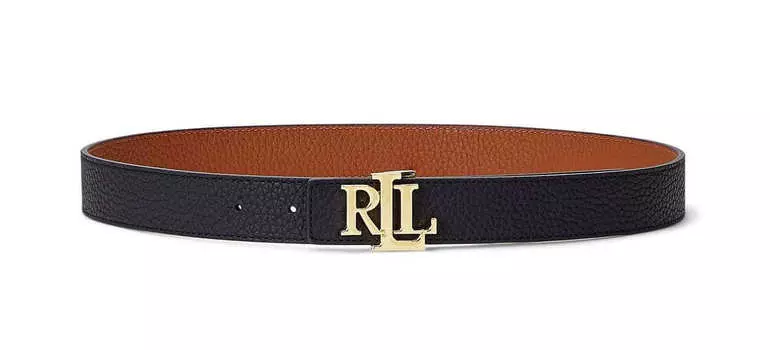 Ремень Lauren Ralph Lauren Logo Reversible Pebbled, черный