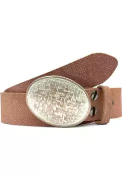 Ремень LIFEBULT by showroom 019°, тисненый, эффект поношенности Rettungsring By Showroom 019°, розовый